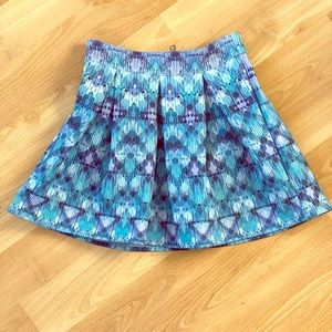 Blue skater mini skirt